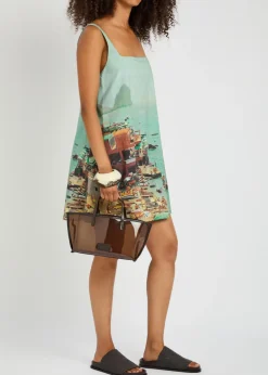 Christos mini leather and PVC tote