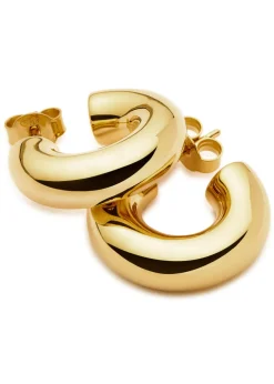 Chubby Medium 18kt gold vermeil hoop earrings