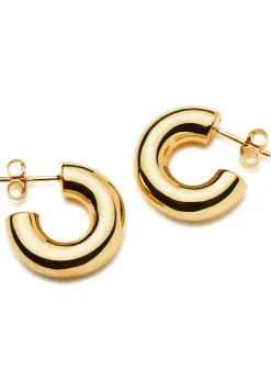 Chubby Medium 18kt gold vermeil hoop earrings