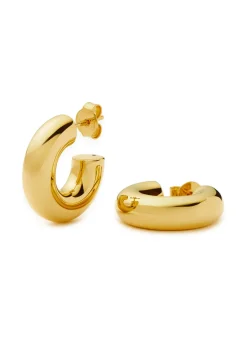 Chubby Medium 18kt gold vermeil hoop earrings