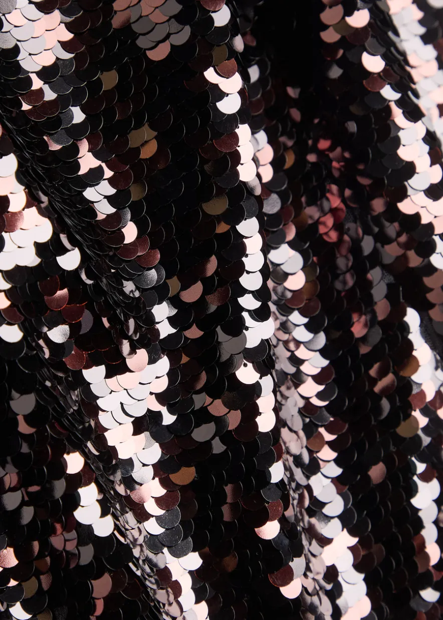 Ciara sequin-embellished mesh midi skirt