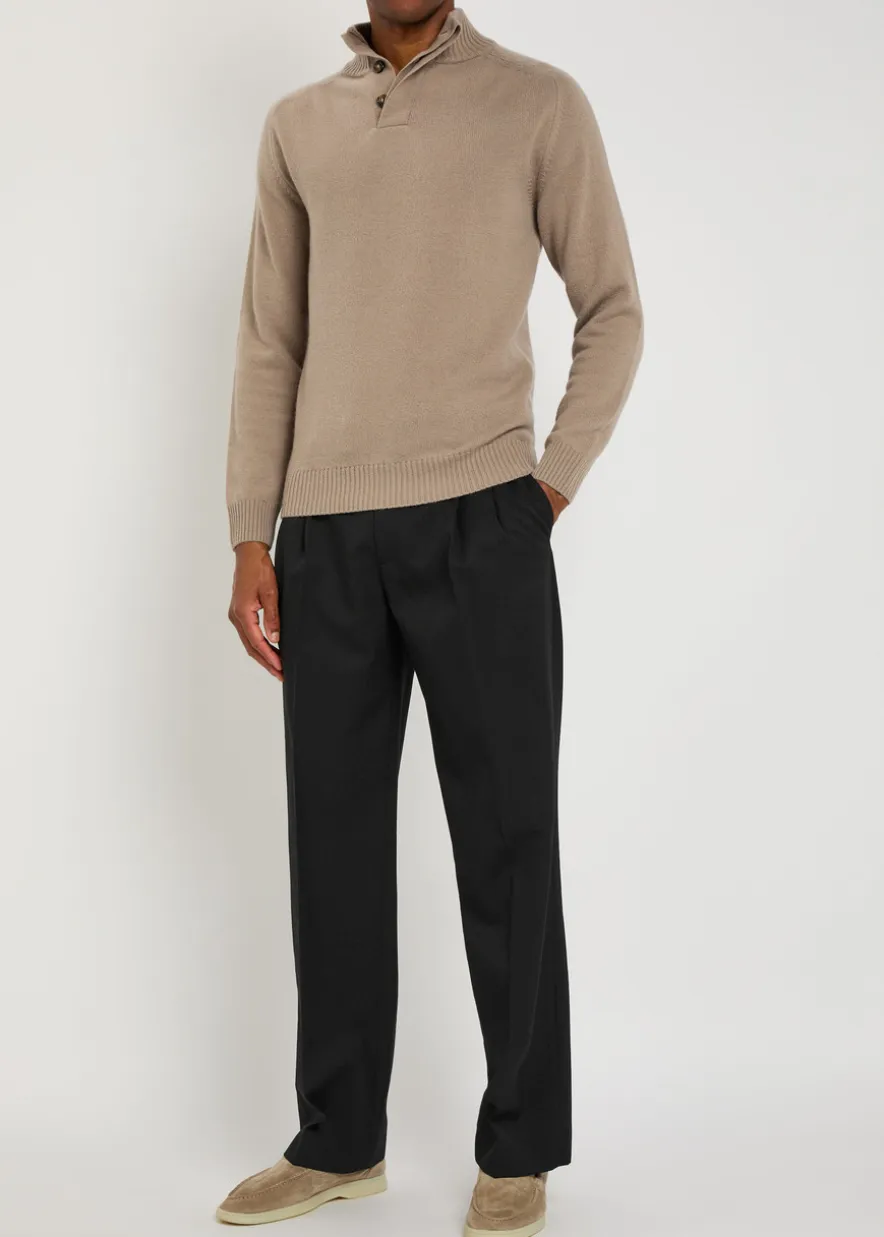 City wool and cashmere-blend jumper