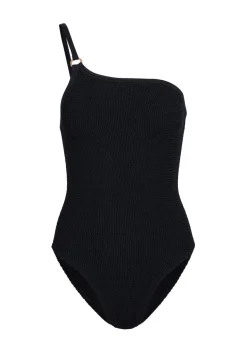 Clara one-shoulder crinkle swimsuit