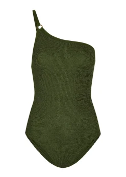 Clara one-shoulder crinkle swimsuit