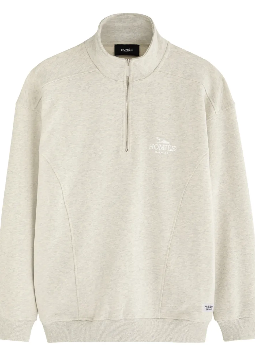Classic logo half-zip cotton sweatshirt