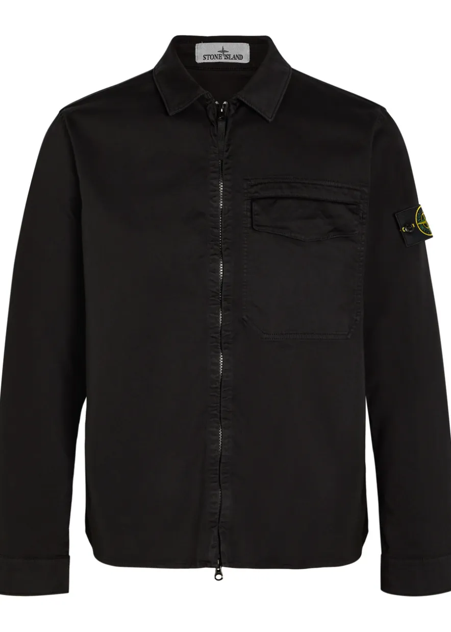 Classic logo stretch-cotton overshirt