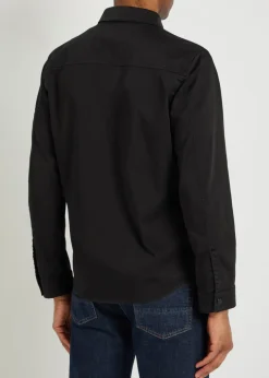 Classic logo stretch-cotton overshirt