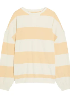 Classic striped terry sweatshirt