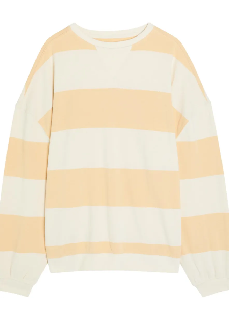 Classic striped terry sweatshirt