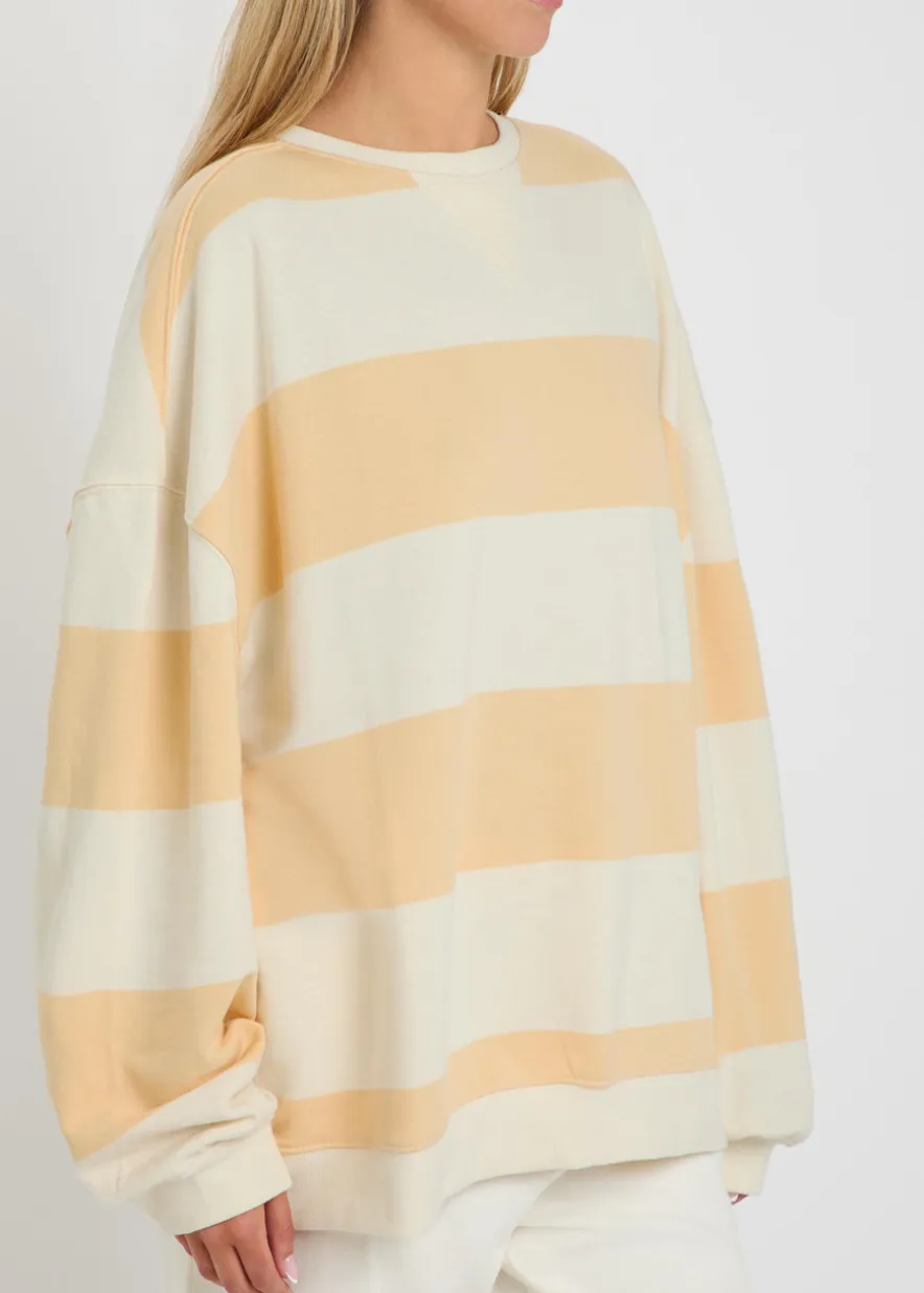 Classic striped terry sweatshirt