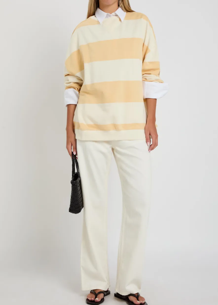 Classic striped terry sweatshirt