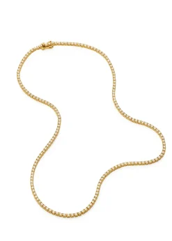 Classic Tennis 18kt gold-plated necklace