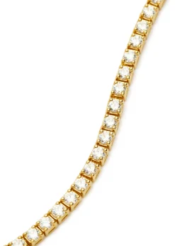 Classic Tennis 18kt gold-plated necklace