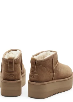 Classic Ultra Mini suede flatform boots