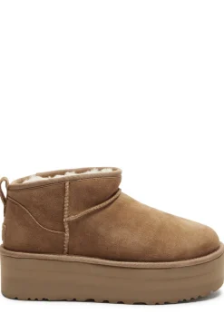 Classic Ultra Mini suede flatform boots