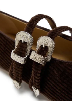 Claudia cordouroy ballet flats