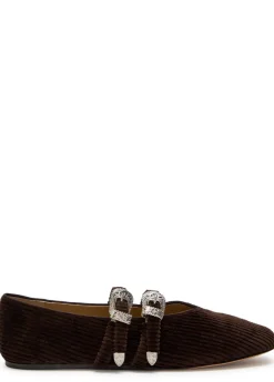 Claudia cordouroy ballet flats
