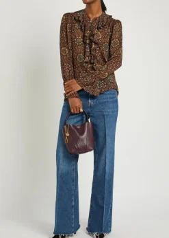 Claud patterned silk blouse