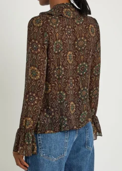 Claud patterned silk blouse