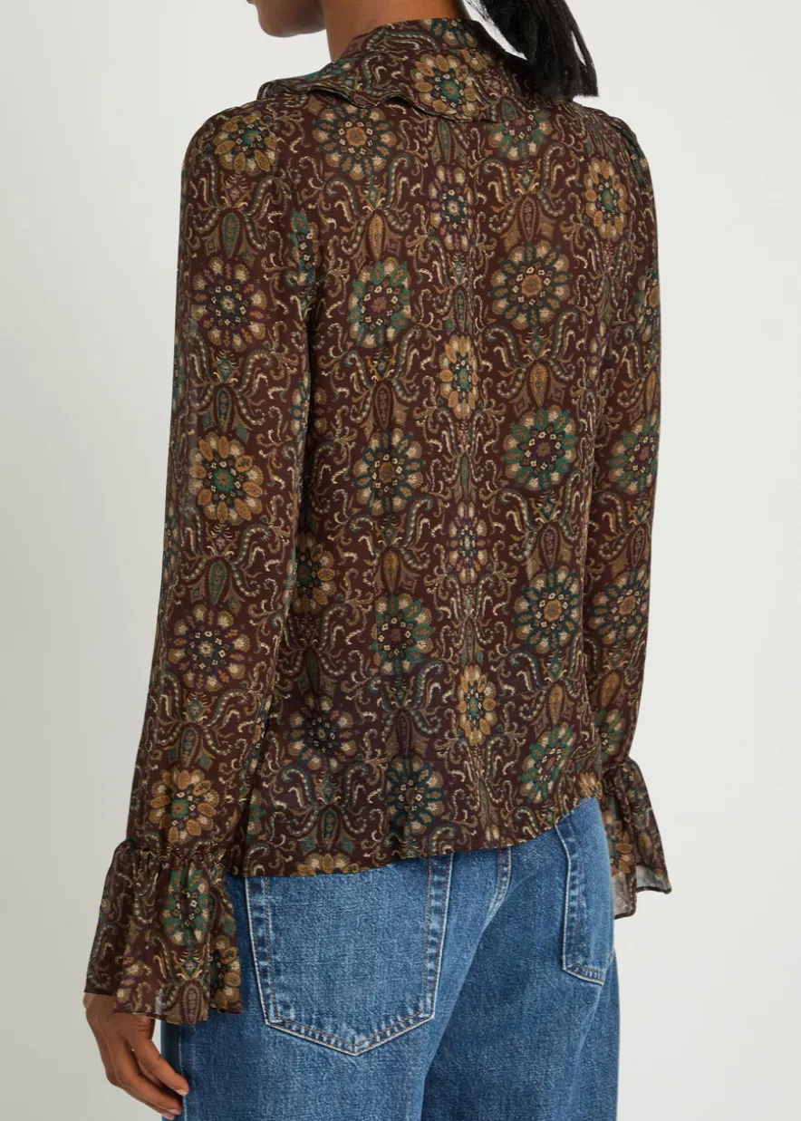Claud patterned silk blouse