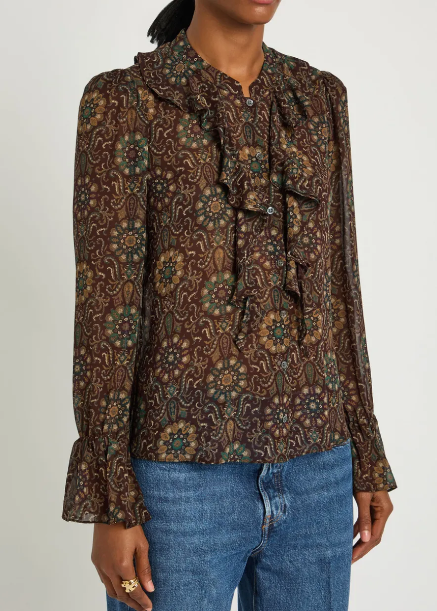 Claud patterned silk blouse