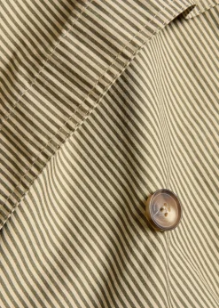 Claya striped belted cotton jacket