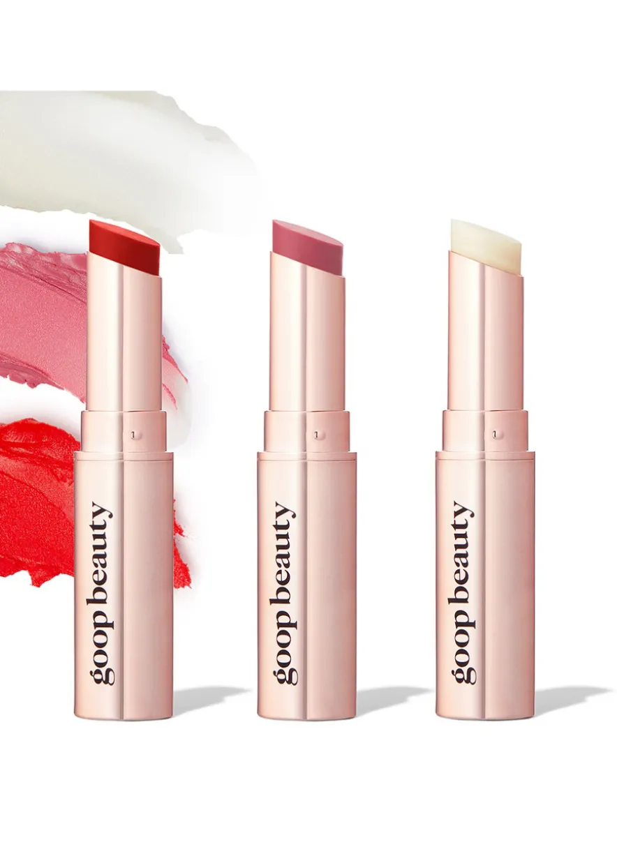 Clean Nourishing Lip Balm Trio - Clear, Tomato & Peony