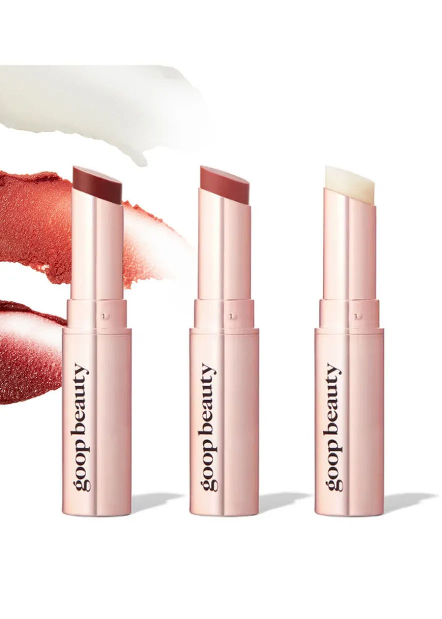 Clean Nourishing Lip Balm Trio - Clear, Garnet & Rose