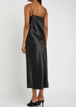 Clea silk midi slip dress