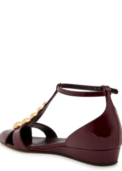 Cleia stud-embellished patent leather sandals