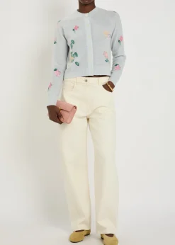 Clemence floral wool-blend cardigan