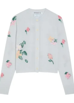 Clemence floral wool-blend cardigan