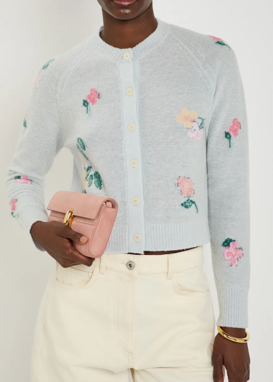 Clemence floral wool-blend cardigan