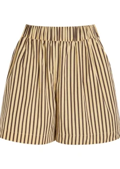 Clemente striped cotton-poplin shorts