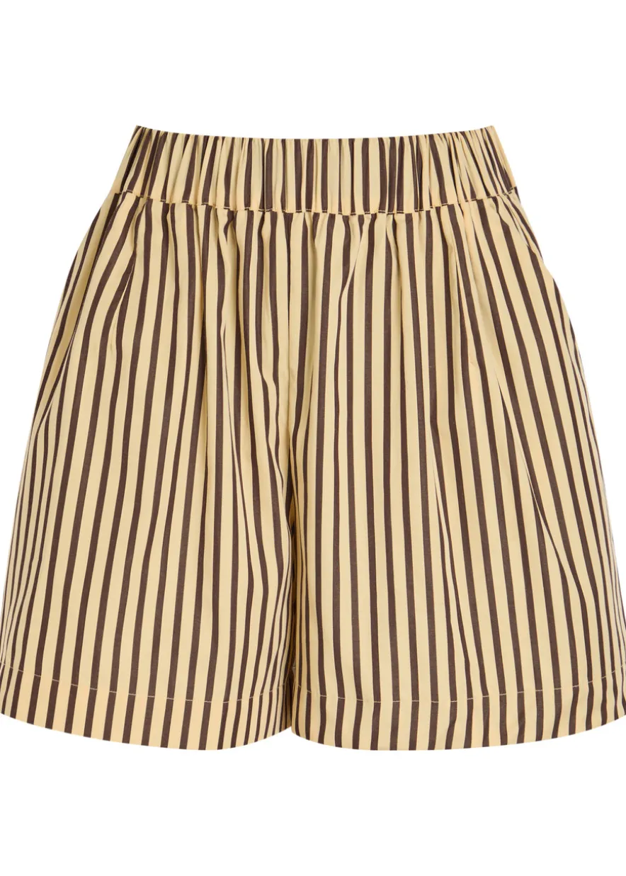 Clemente striped cotton-poplin shorts