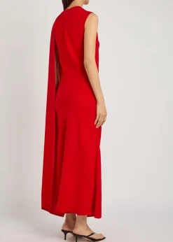 Clementine draped silk maxi dress