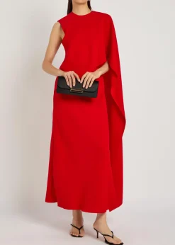 Clementine draped silk maxi dress
