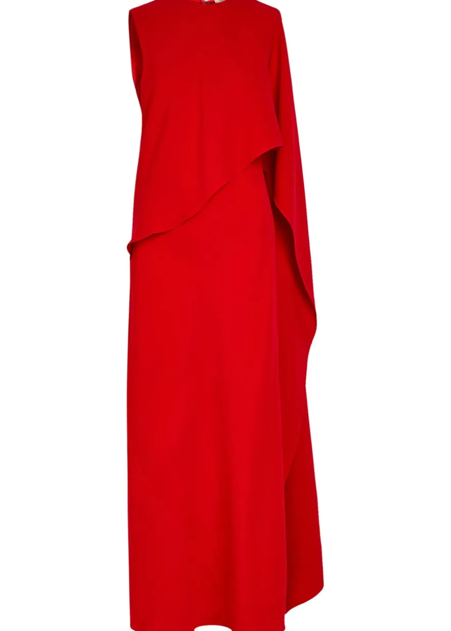 Clementine draped silk maxi dress