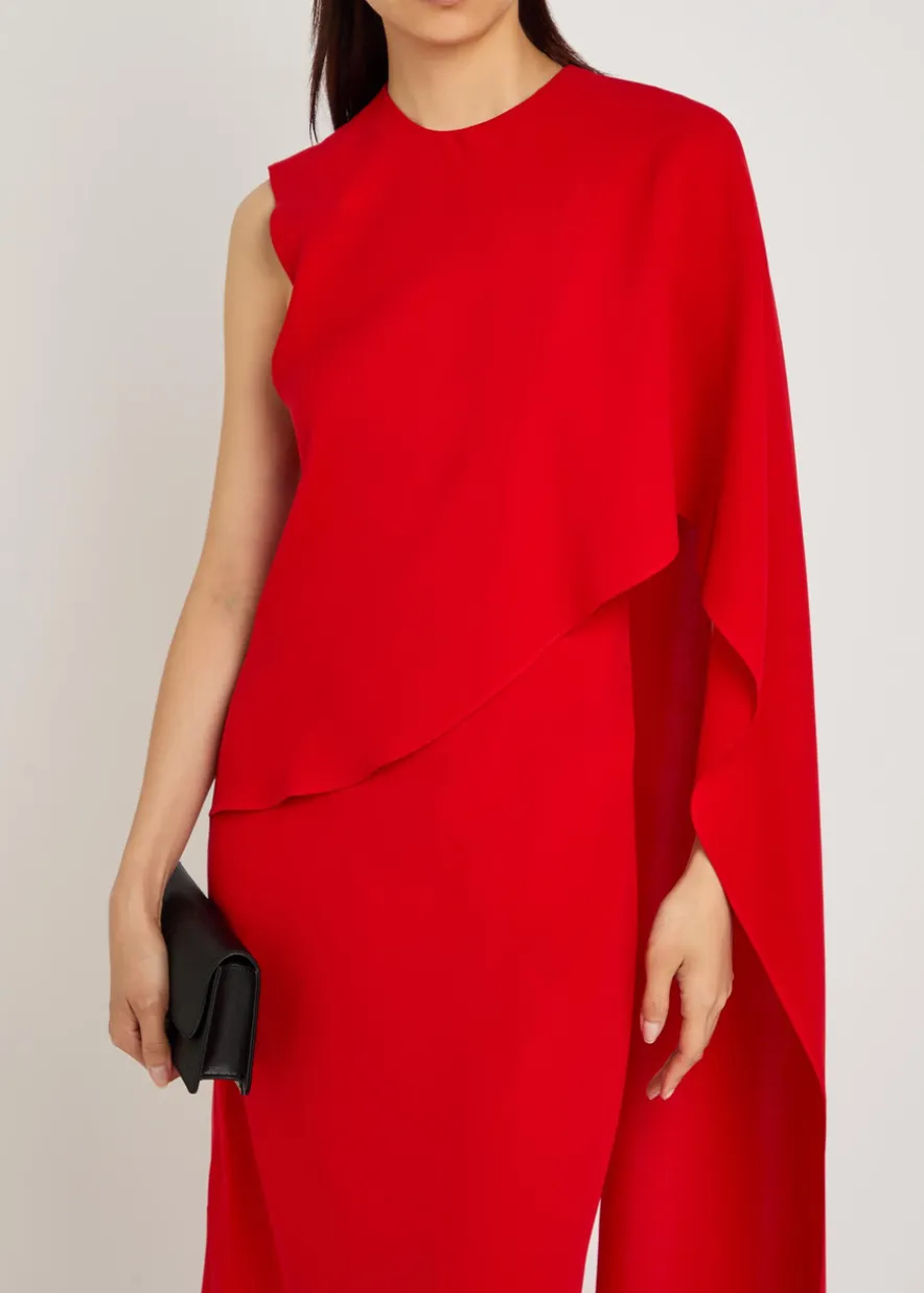 Clementine draped silk maxi dress
