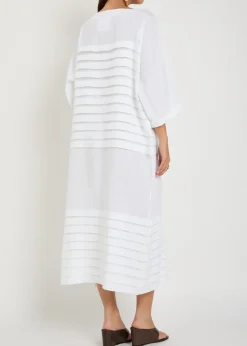 Cleo pleated linen midi dress