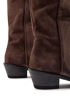 Clive 35 draped suede mid-calf boots
