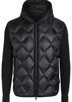 Close-knit and nylon jacket
