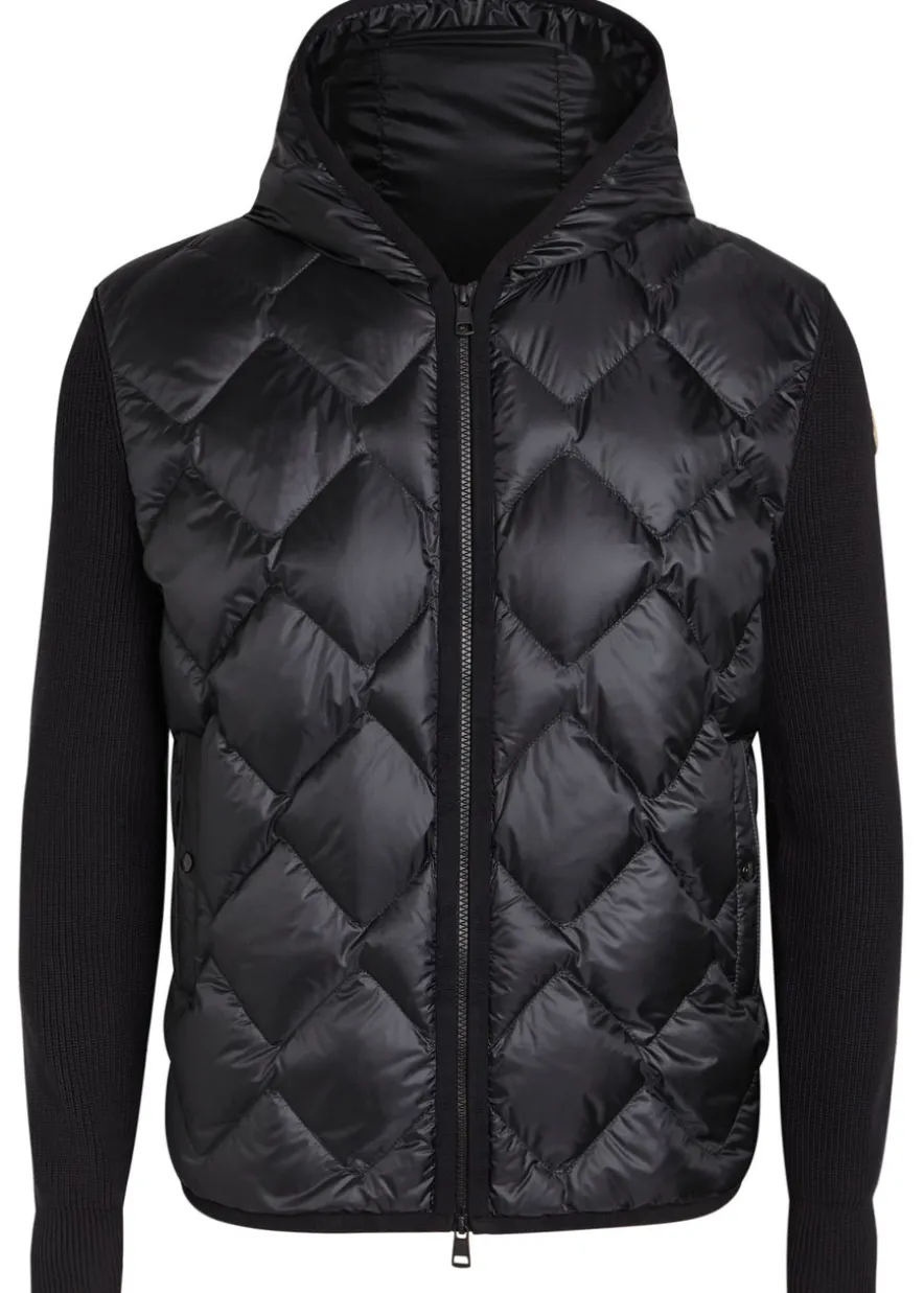 Close-knit and nylon jacket