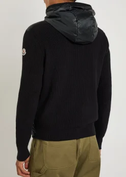 Close-knit and nylon jacket