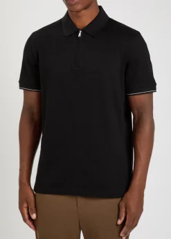Close-knit cotton polo shirt