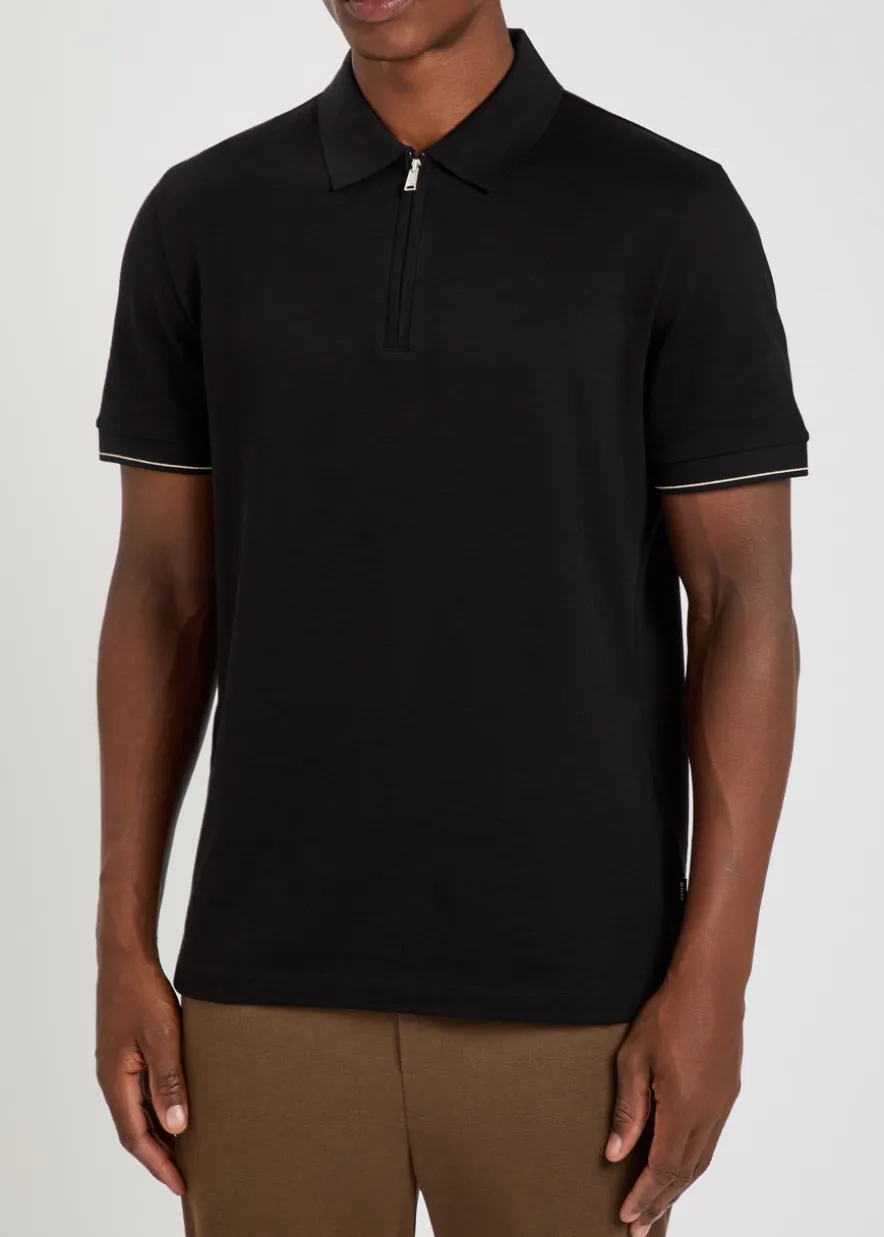 Close-knit cotton polo shirt