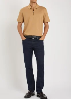 Close-knit cotton polo shirt