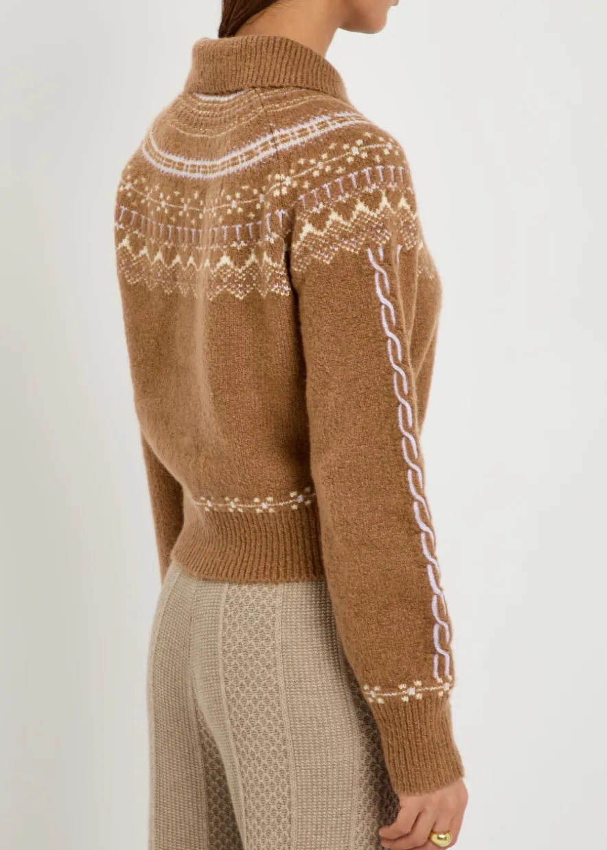 Cloud Chalet Fair Isle wool-blend cardigan