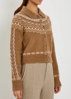 Cloud Chalet Fair Isle wool-blend cardigan