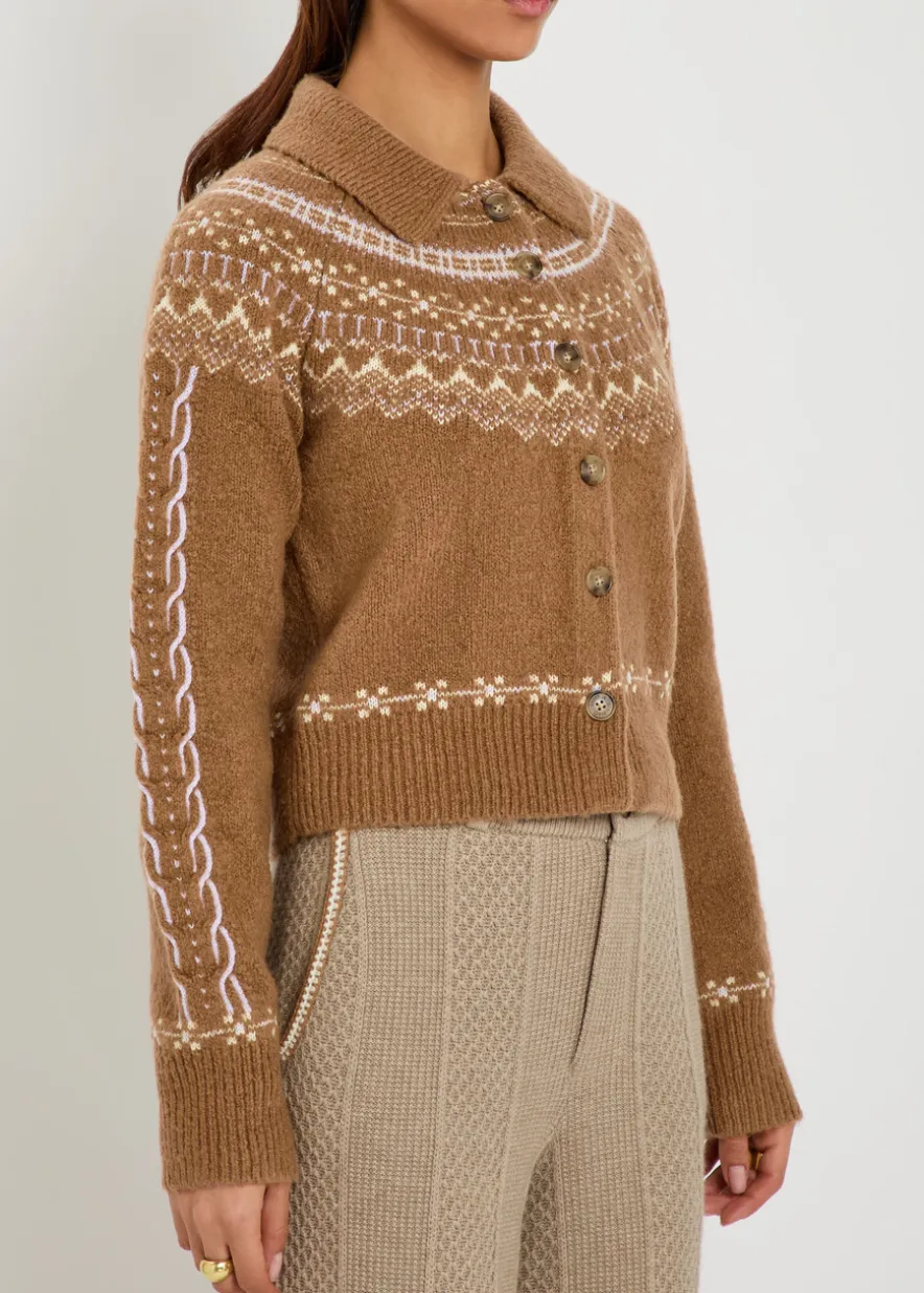 Cloud Chalet Fair Isle wool-blend cardigan